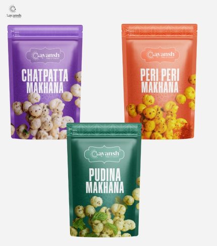 Chatpata Peri Peri Pudina Makhana Zipper Combo Pack - aayanshfoods.com
