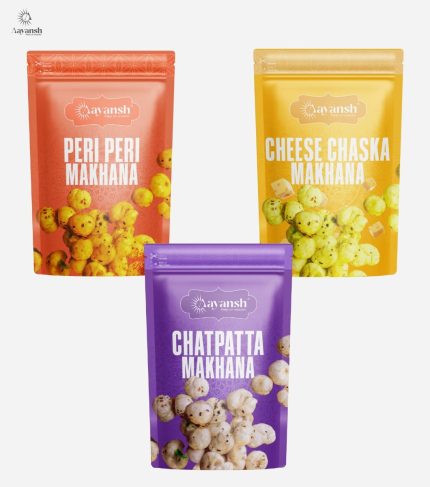 Peri Peri Cheese Chatpata Makhana Zipper Combo Pack - aayanshfoods.com